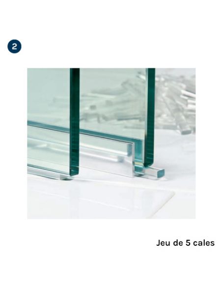 Paroi de douche fixe 80x200 cm - CALYPSO verre 8 mm securit anti-calcaire