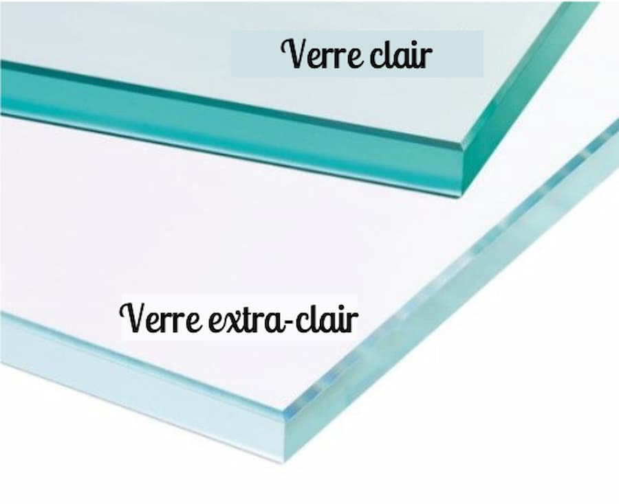 Difference verre extra-clair / verre clair